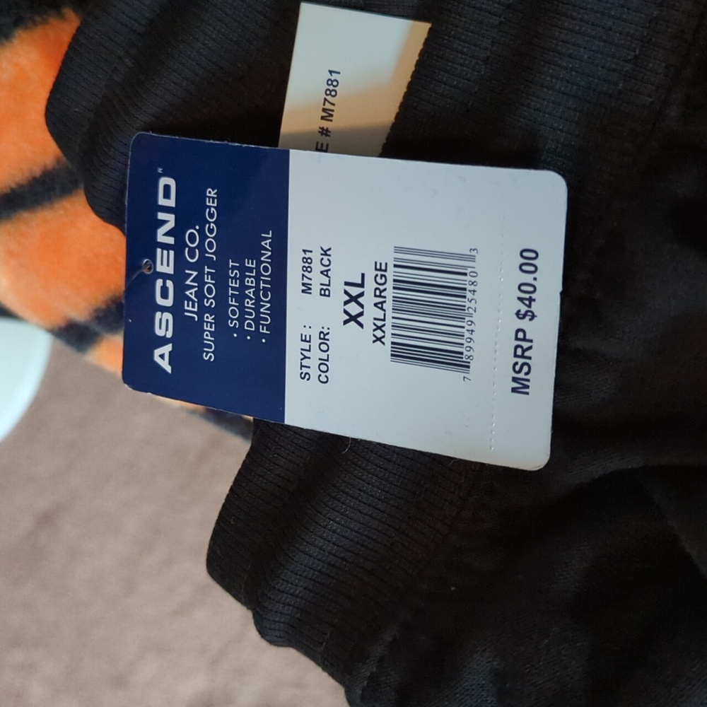 MEN'S Ascend Black Super Soft Jogger BLACK XXL New SALE I THINK MORE LIKE XL - Picture 4 of 5